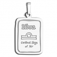 Libra Symbol Rectangle Charm or Pendant