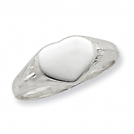 Sterling Silver Heart Signet Ring