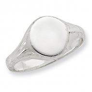 Sterling Silver Round Signet Ring