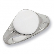 Sterling Silver Round Signet Ring