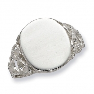 Sterling Silver Round Signet Ring