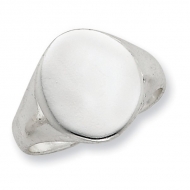Sterling Silver Oval Signet Ring