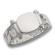 Sterling Silver Fancy Signet Ring
