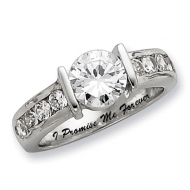 Sterling Silver Cubic Zirconia Promise Ring