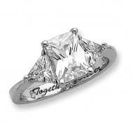 Sterling Silver Cubic Zirconia Promise Ring