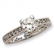 Sterling Silver Cubic Zirconia Promise Ring