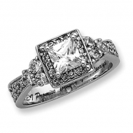 Sterling Silver Cubic Zirconia Promise Ring