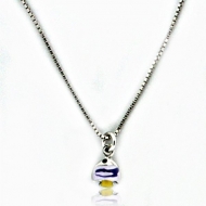 Sterling Silver Enamel   Fish   Necklace