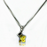 Sterling Silver  Enamel    Scottish Terrier   Necklace