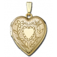 Solid 14K Yellow Gold  Sunshine  Locket