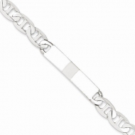 Sterling Silver Anchor Link ID Bracelet