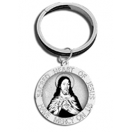 Sacred Heart Of Jesus Religious Engravable Keychain
