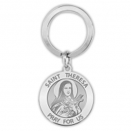 Saint Theresea Religious Engravable Keychain