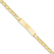 14k Yellow Gold Anchor ID Bracelet