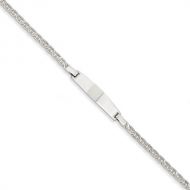 14k White Gold 8 inch Solid Polished Men s Anchor Link ID Bracelet