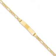 14k Yellow Gold Fancy Link Men s Curb Chain ID Bracelet