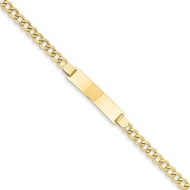 14k  Yellow Gold Curb Link 4 75mm Woman s ID Bracelet