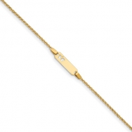 14k Yellow Gold Child s ID Butterfly Bracelet