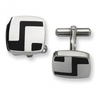 Polished Square Shaped Stainless Steel Engravable Cufflinks