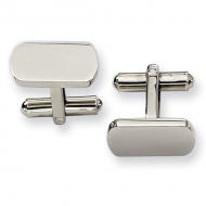 Rectangle Shaped Stainless Steel Engravable Cufflinks