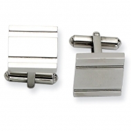 Polished Square Shaped Stainless Steel Engravable Cufflinks