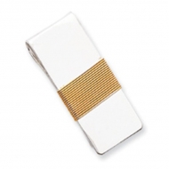 Sterling Silver Engravable Money Clip W  Gold Plating