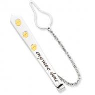 Sterling Silver Tie Bar W  Vermeil