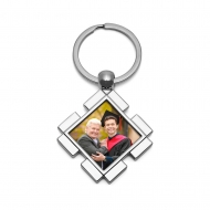 Stainless Steel Engravable Photo Laser Keychain