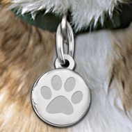 Dog s Paw Print Round  Picture Locket