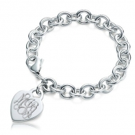 Sterling Silver Tiffany Style Engravable Bracelet W  Lobster Claw