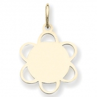 14k Yellow Gold Engravable Charm or Pendant