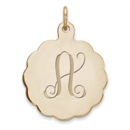 14k Yellow Gold Engravable Charm or Pendant