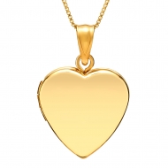 GOLD FILLED Small Heart Locket with Chain