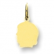 14k Solid Yellow Gold Engravable Child s Face