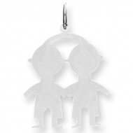 Sterling Silver Engravable Two Boys