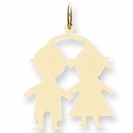 14k Yellow Gold Engravable Boy   Girl