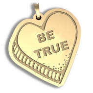   Be True   Candy Heart Pendant or Charm