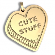   Cute Stuff   Candy Heart Pendant or Charm