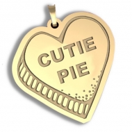   Cutie Pie   Candy Heart Pendant or Charm