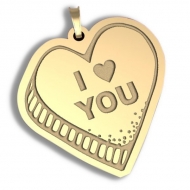   I Heart You  Candy Heart Pendant or Charm