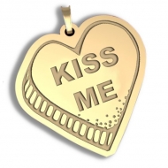   Kiss Me   Candy Heart Pendant or Charm