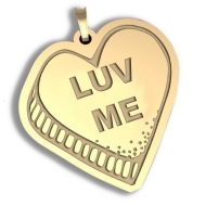   Luv Me   Candy Heart Pendant or Charm