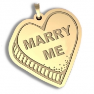   Marry Me   Candy Heart Pendant or Charm
