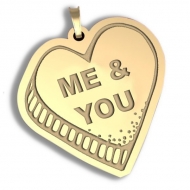   Me and You   Candy Heart Pendant or Charm