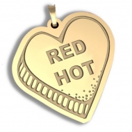   Red Hot   Candy Heart Pendant or Charm