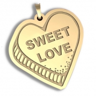   Sweet Love   Candy Heart Pendant or Charm