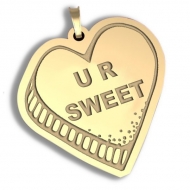  You Are Sweet   Candy Heart Pendant or Charm