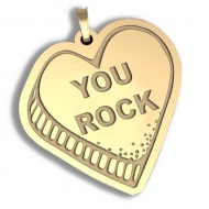   You Rock   Candy Heart Pendant or Charm