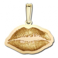 Lip Print Outlined Custom Medal