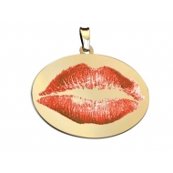 Lip Print Outlined Custom Medal